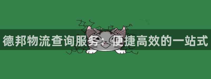 加拿大豪门国际数字规则：德邦物流查询